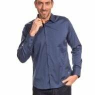 CHEMISE BLEU INDIGO SLIM FIT LA CIBLE ROUGE À NICE